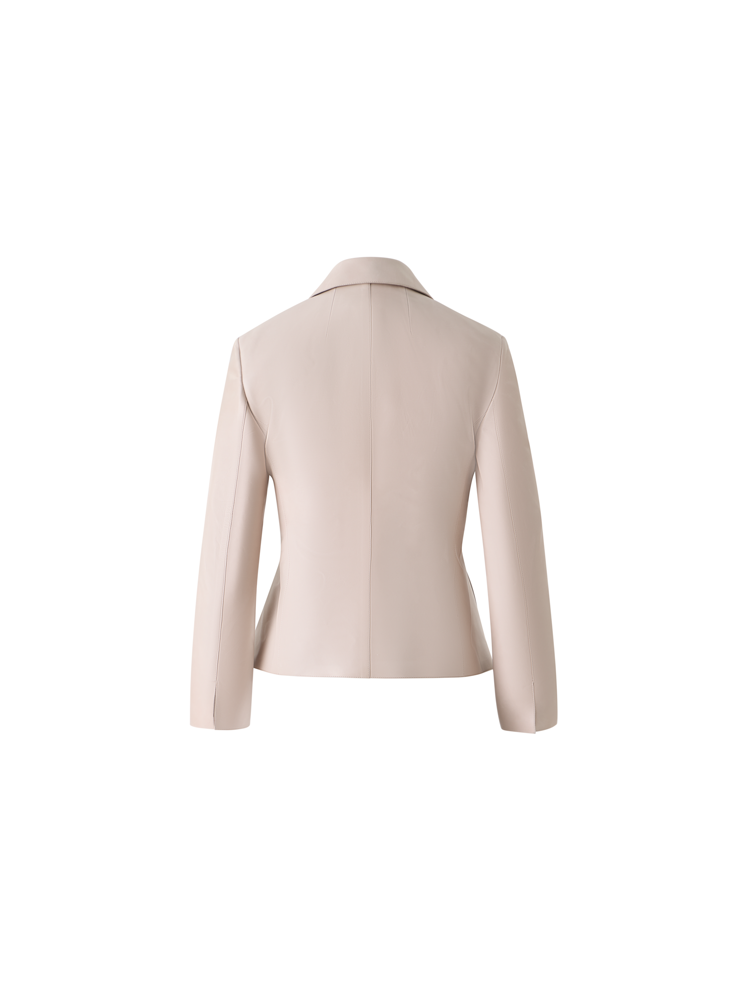 Designer Hecate Short Fitted Leather Jacket - neutral - beige
