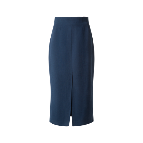 Pencil Skirt in Cotton Silk Double-Face