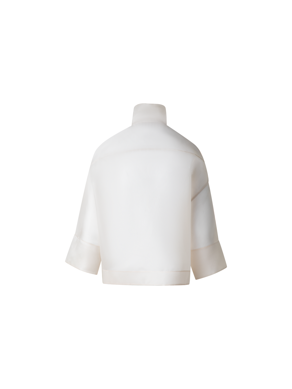 Designer Panama Silk Organza Volume Jacket - neutral - ecru - white