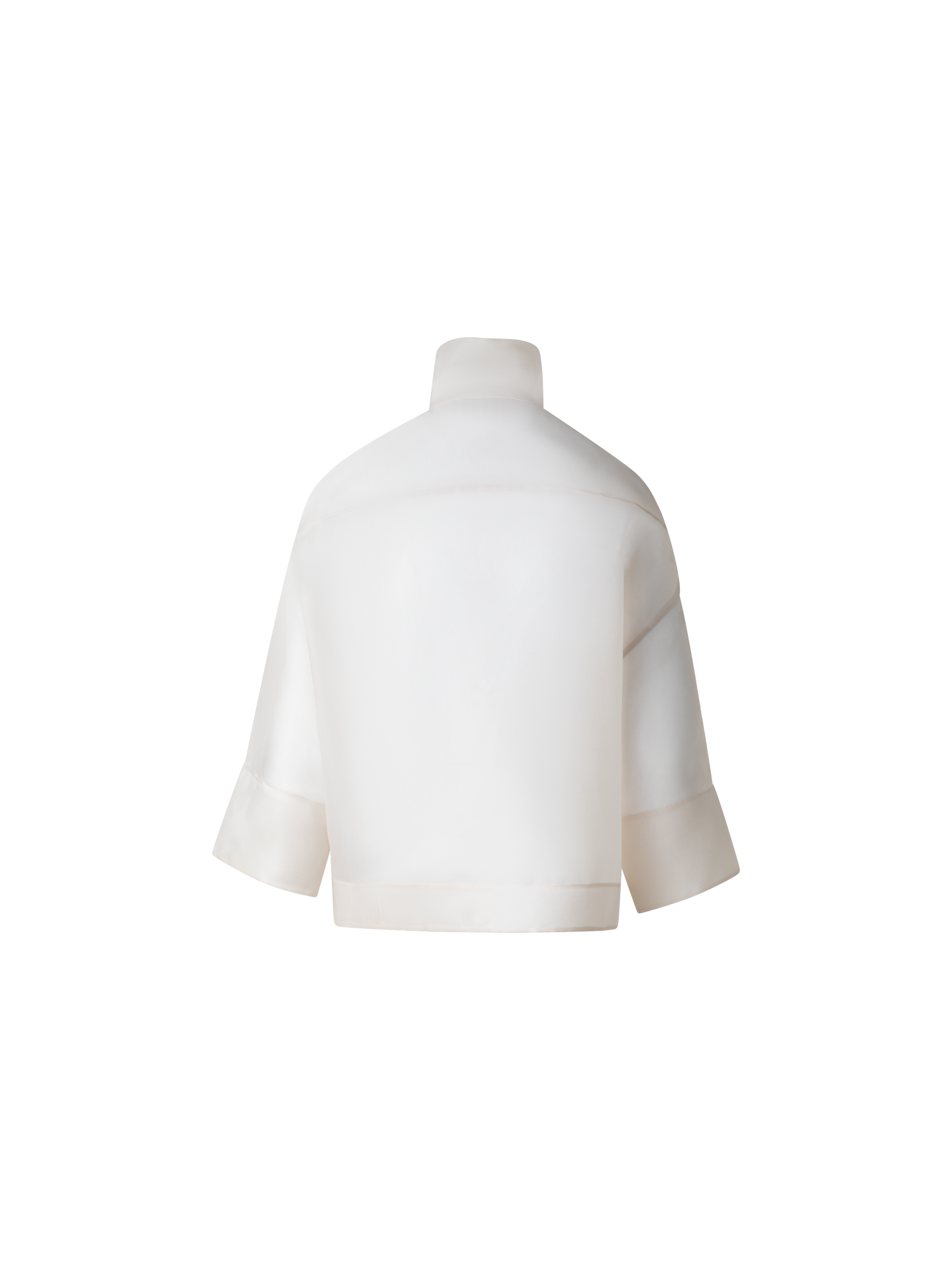 Designer Panama Silk Organza Volume Jacket - neutral - ecru - white