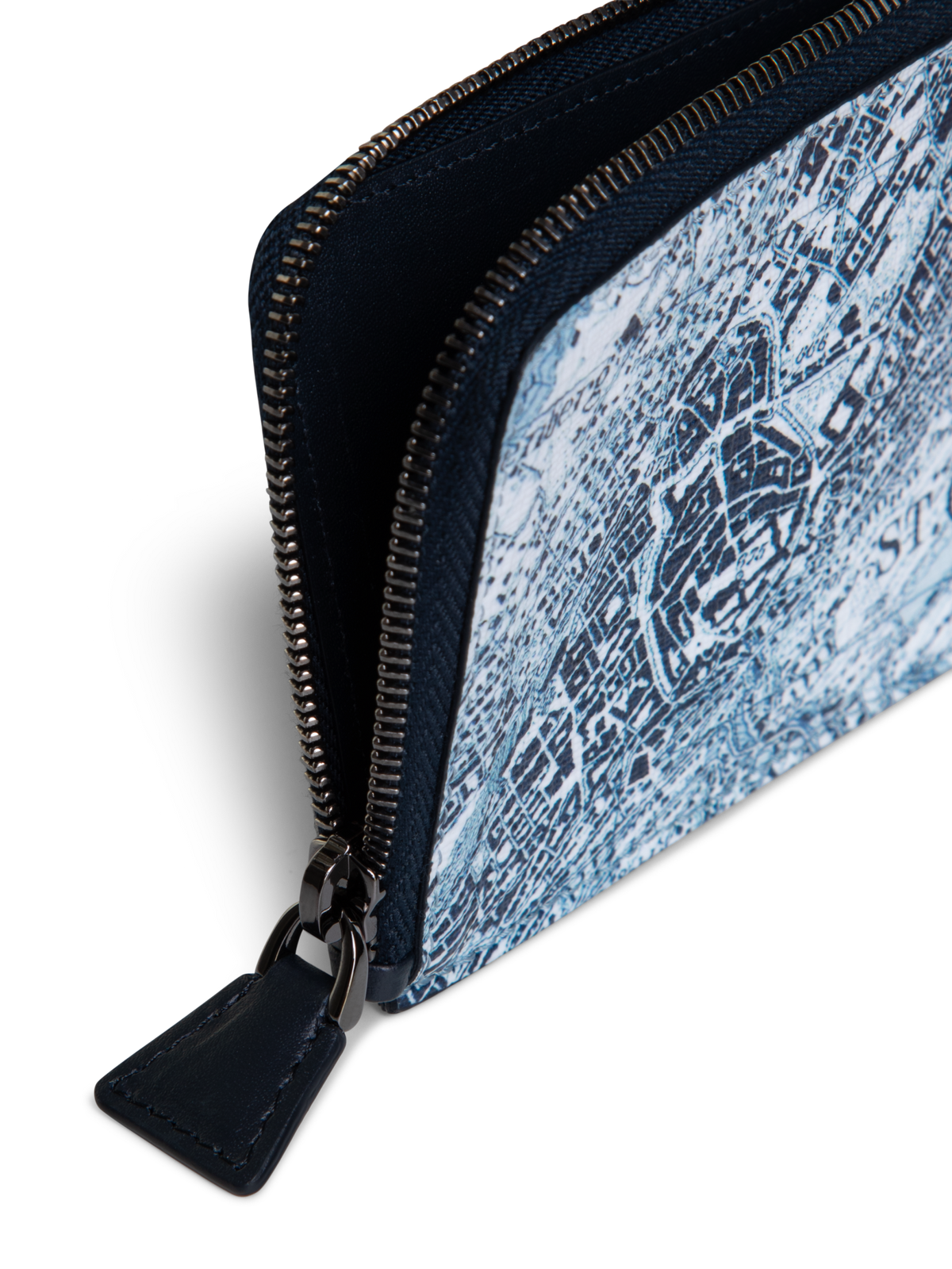Designer Small Wallet with St. Gallen Map Print - blue - multicolor
