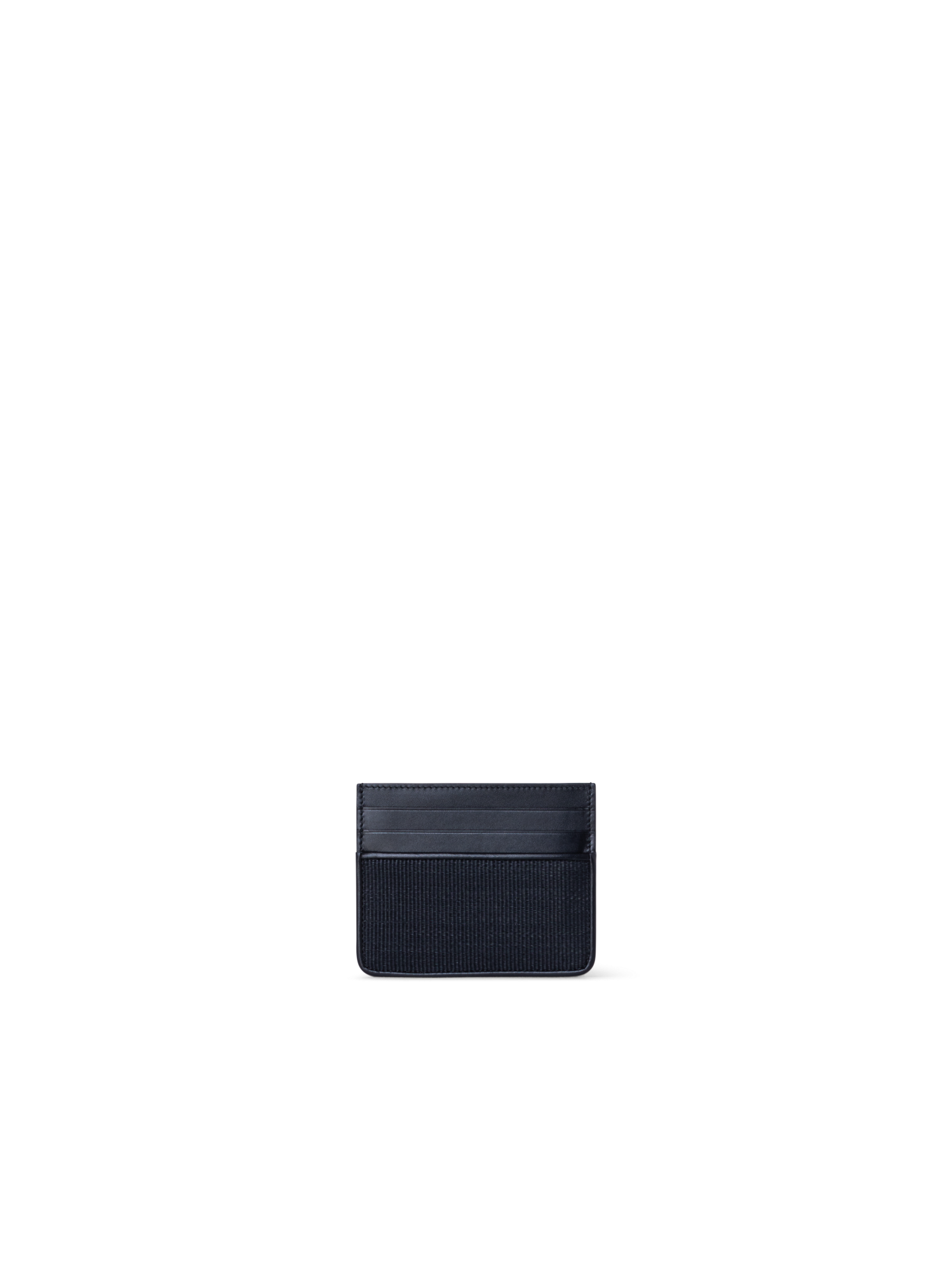 Designer Card Holder in Horsehair and Leather - black