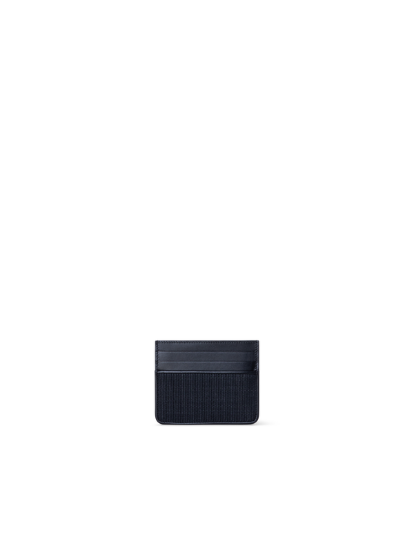 Designer Card Holder in Horsehair and Leather - black