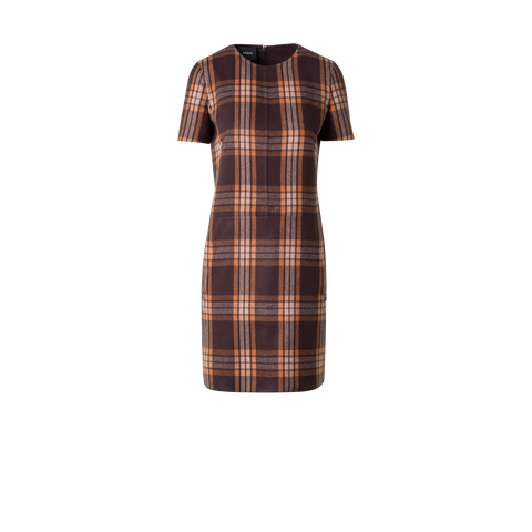 Silk Sheath Dress - Check Reversible to Solid