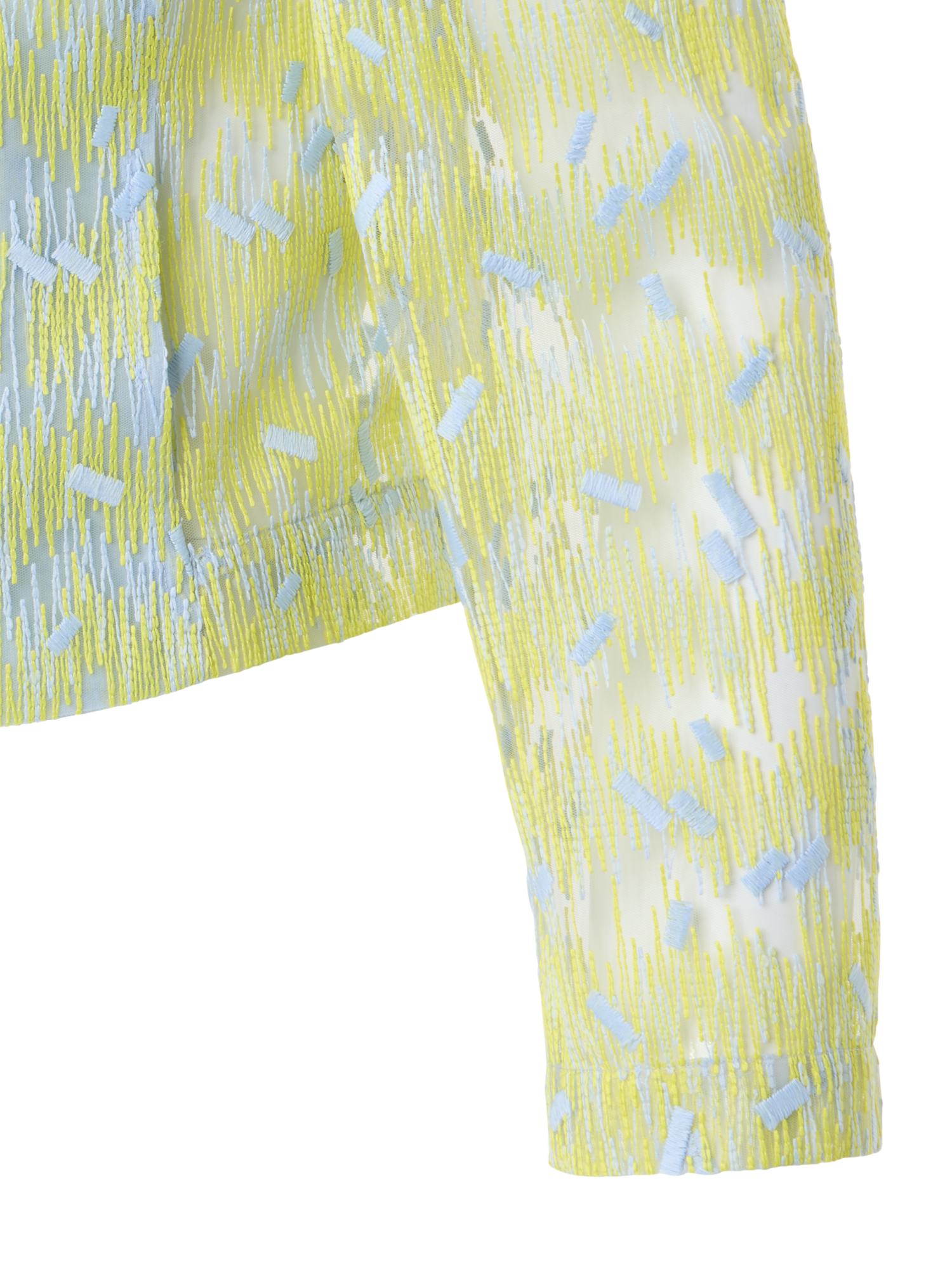 Designer Scribble Dot Embroidered Tulle Biker Jacket