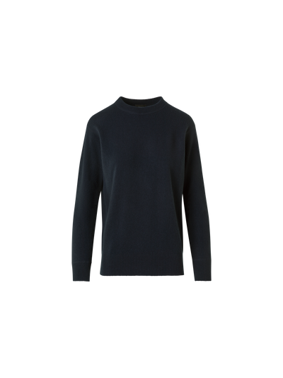 Designer Relaxed Sweater in Pure Cashmere - black - neutral