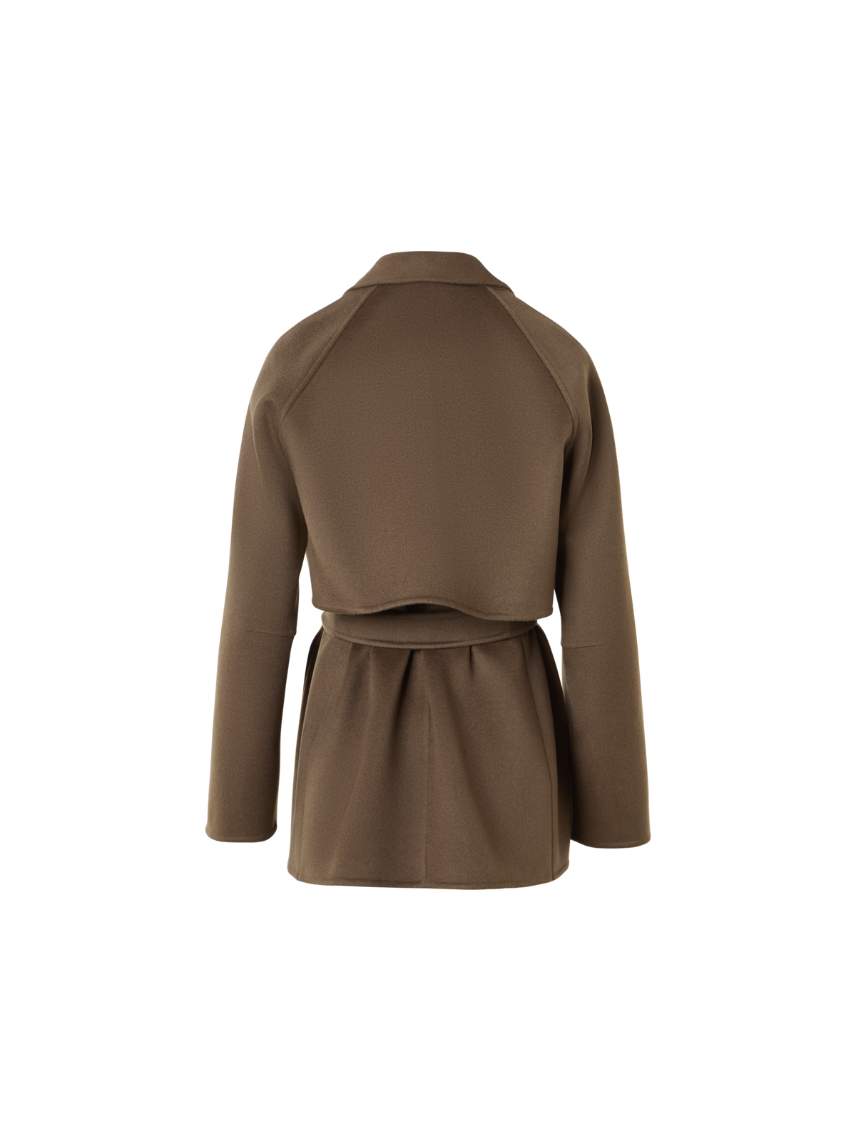 Designer Short Duo Coat - Cashmere Vest and Bolero - brown