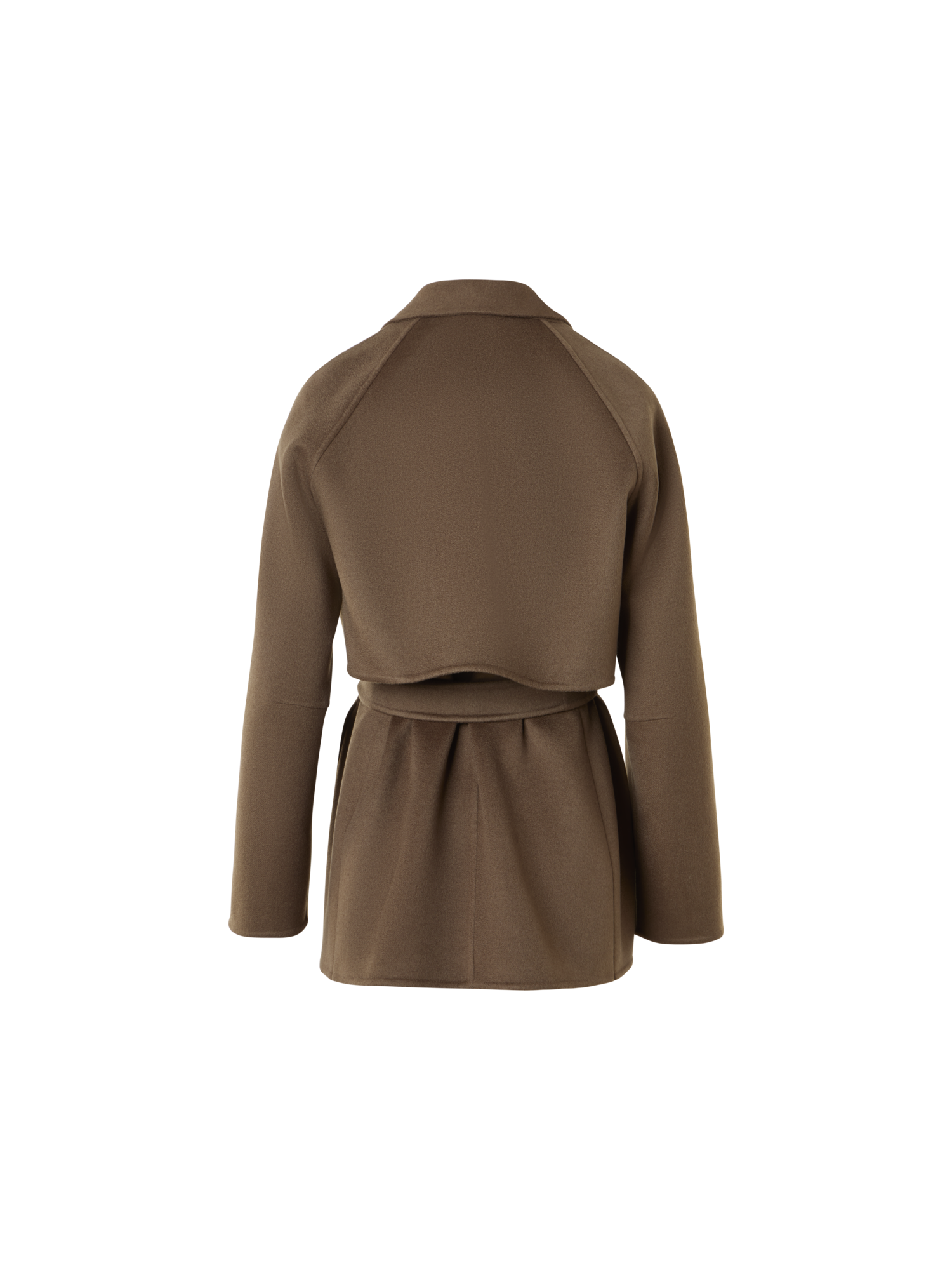 Designer Short Duo Coat - Cashmere Vest and Bolero - brown