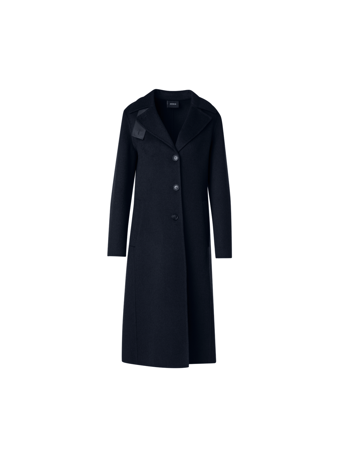 Designer Cashmere Double-Face Blazer Coat - navy - blue