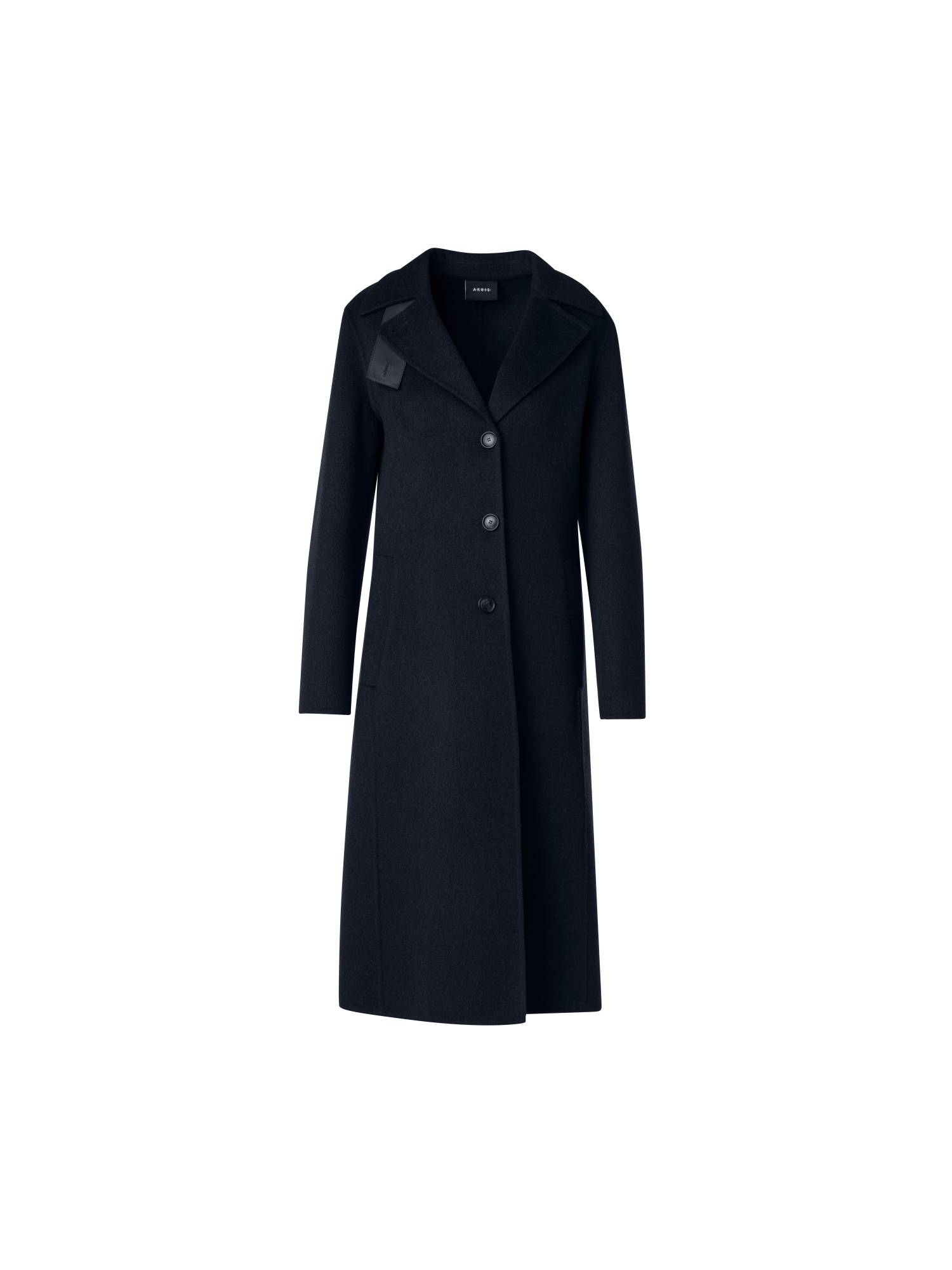 Designer Cashmere Double-Face Blazer Coat - navy - blue