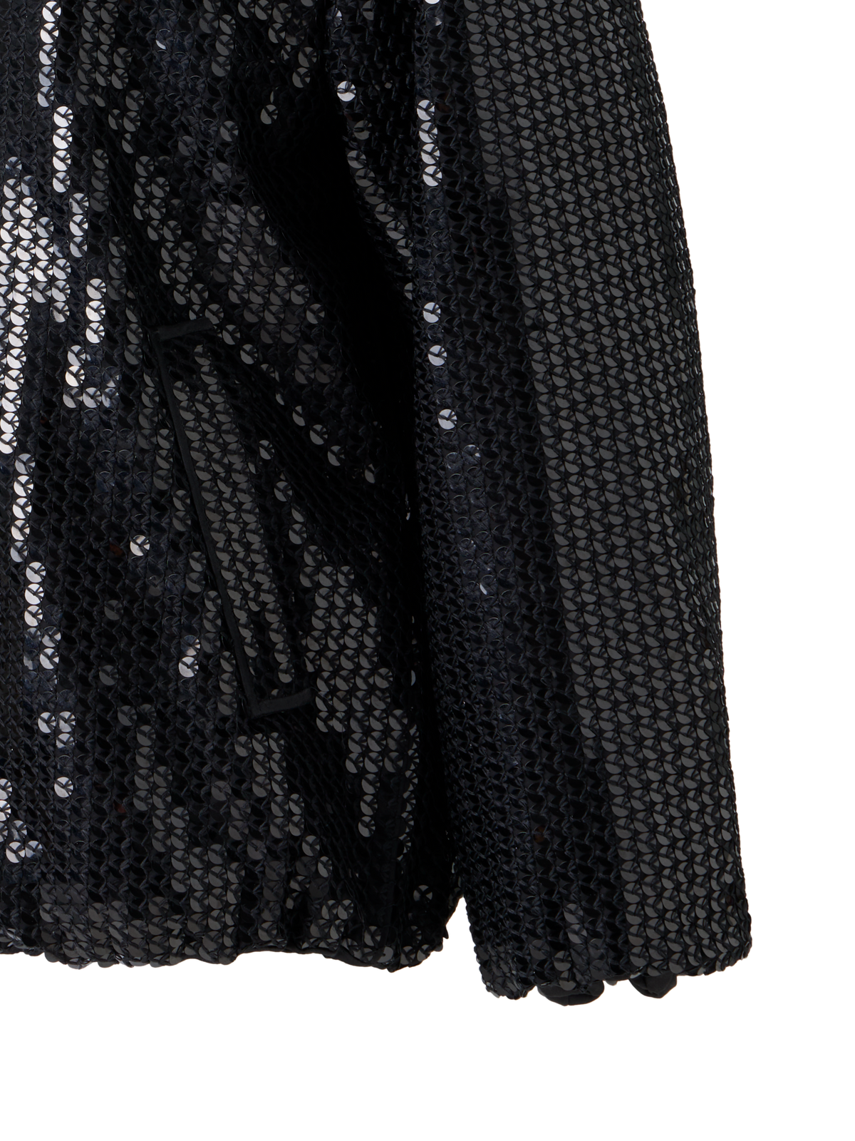 Designer Sequin Chiffon Hooded Parka - black - neutral