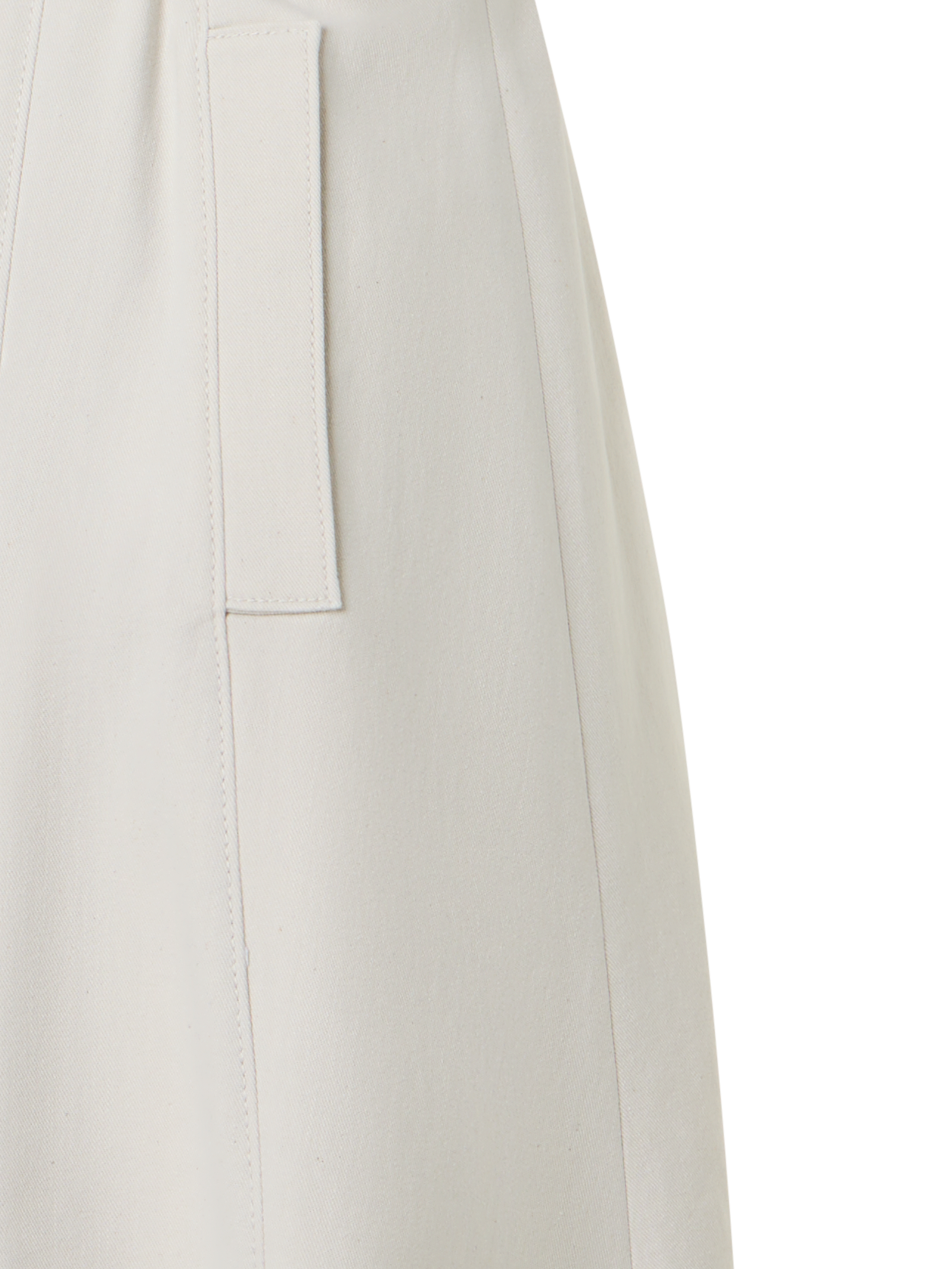 Designer Sleeveless Midi Shirt Dress in Cotton Denim - neutral - grey - beige