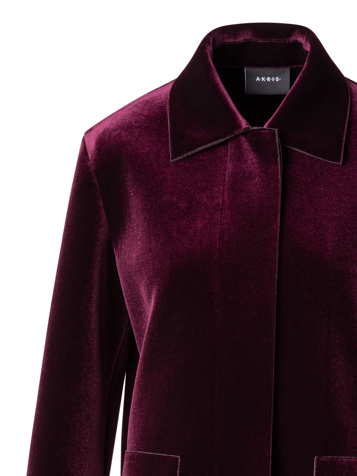 Designer Oversized Neoprene Velvet Jacket - pink