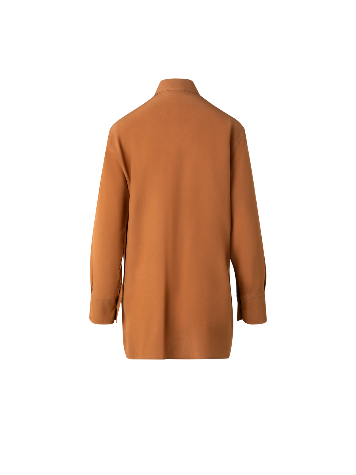 Designer Oversized Silk Tunic Blouse with Rooster Print - brown - multicolor