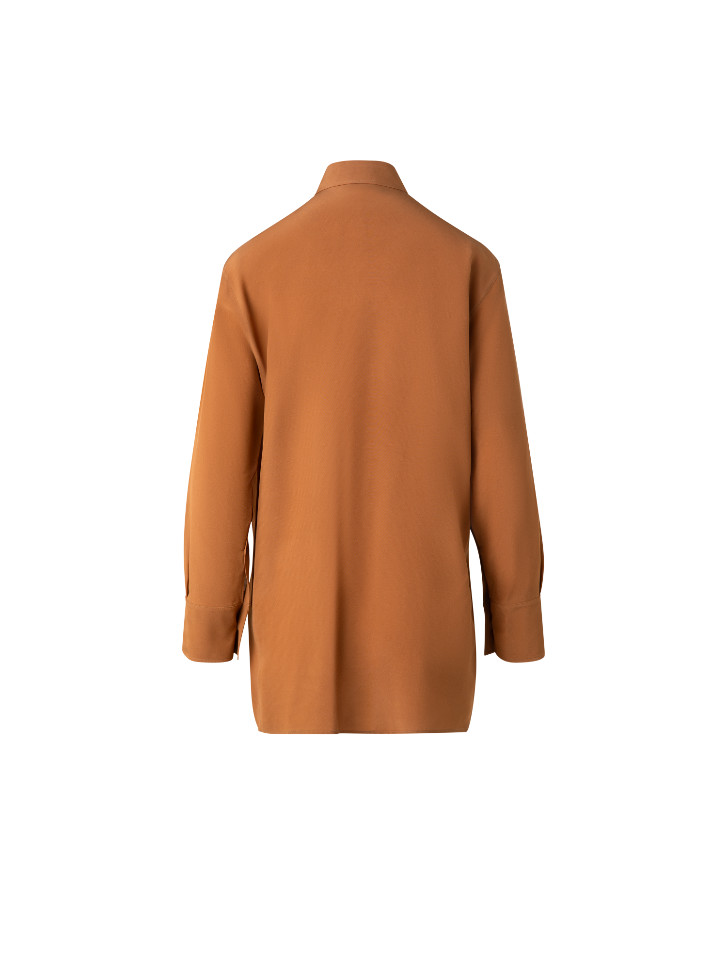 Designer Oversized Silk Tunic Blouse with Rooster Print - brown - multicolor