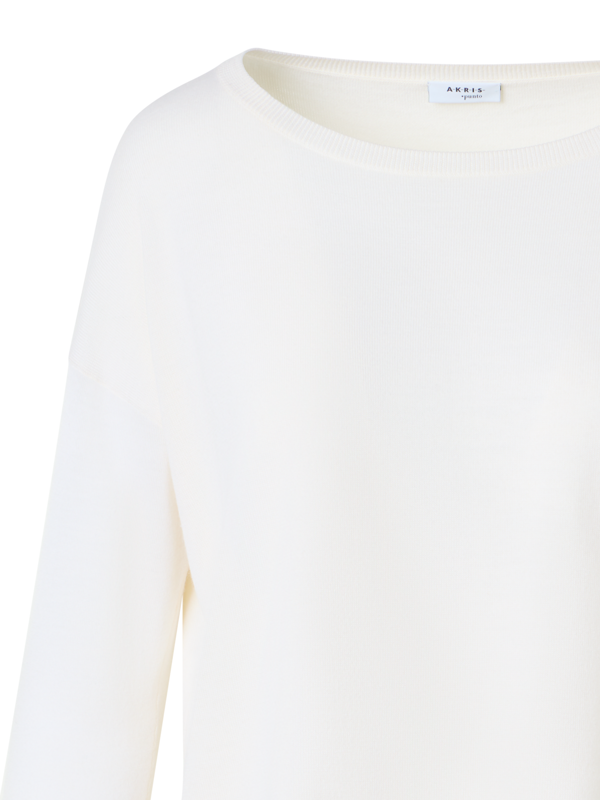 Designer Fine Merino Wool Signature Knit Sweater - white