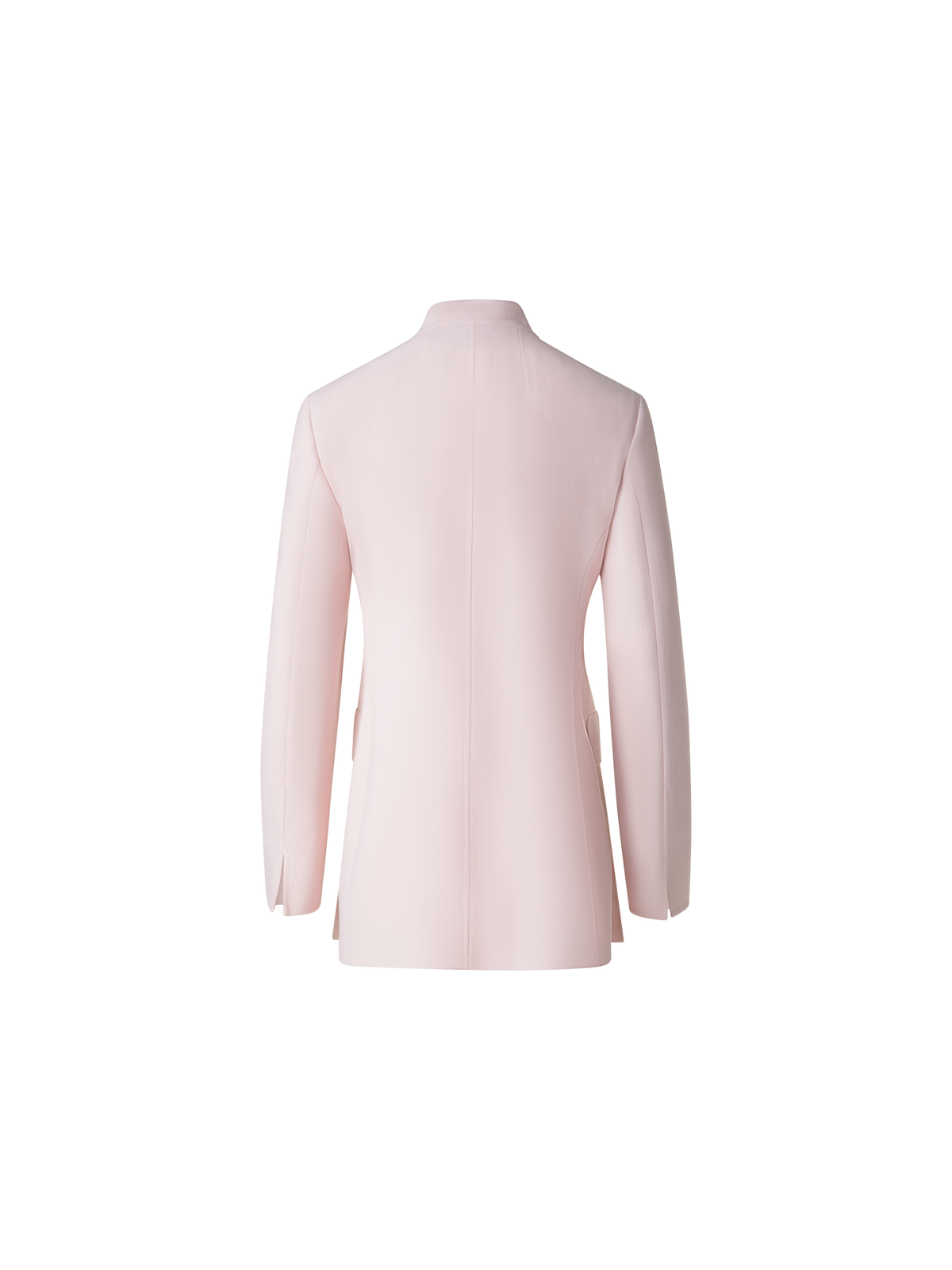 Designer Long Cardigan Style Blazer in Wool Double-Face  - pastel - pink