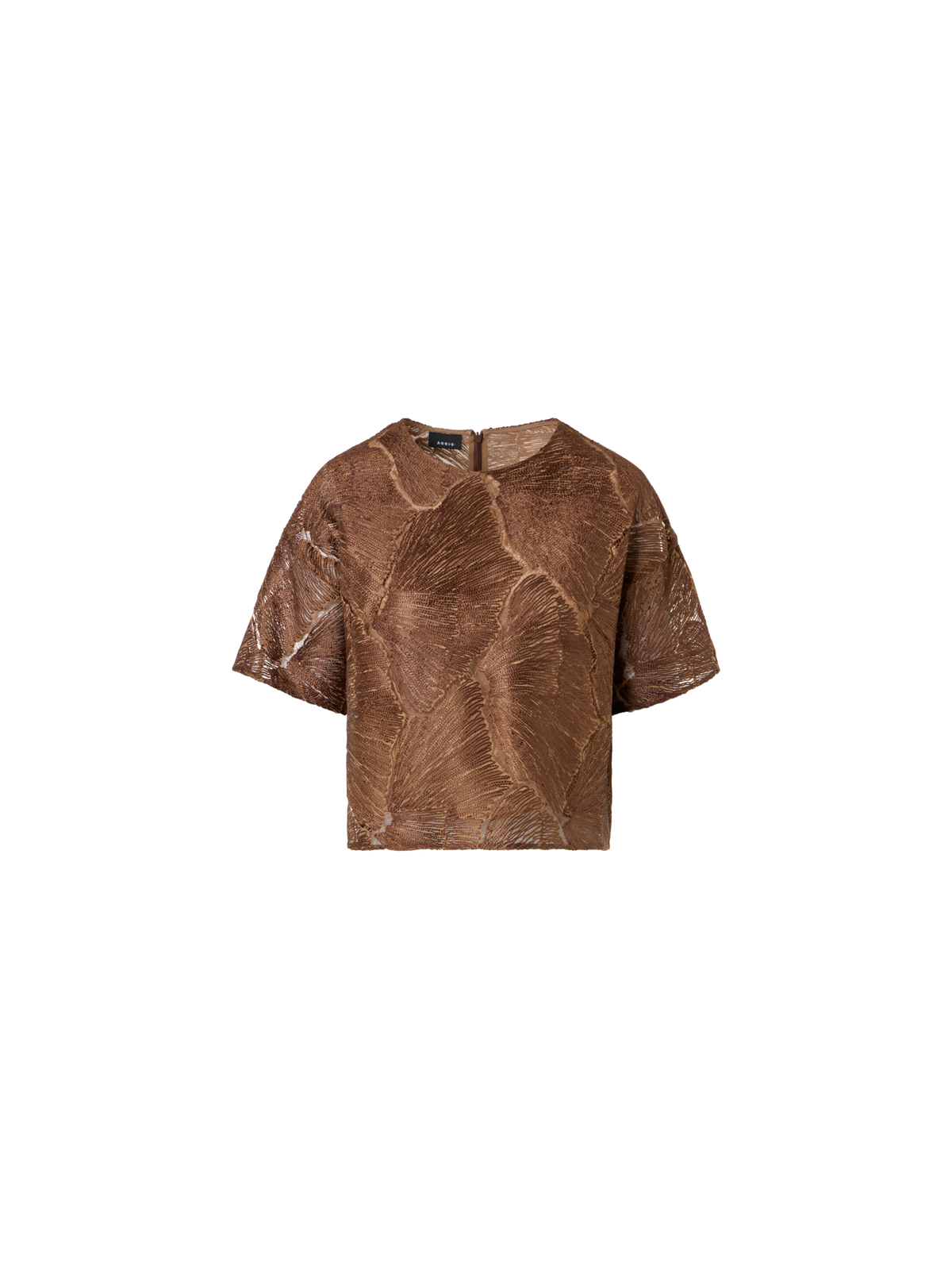 Designer Lacquered Sea Fan Lace Boxy Blouse