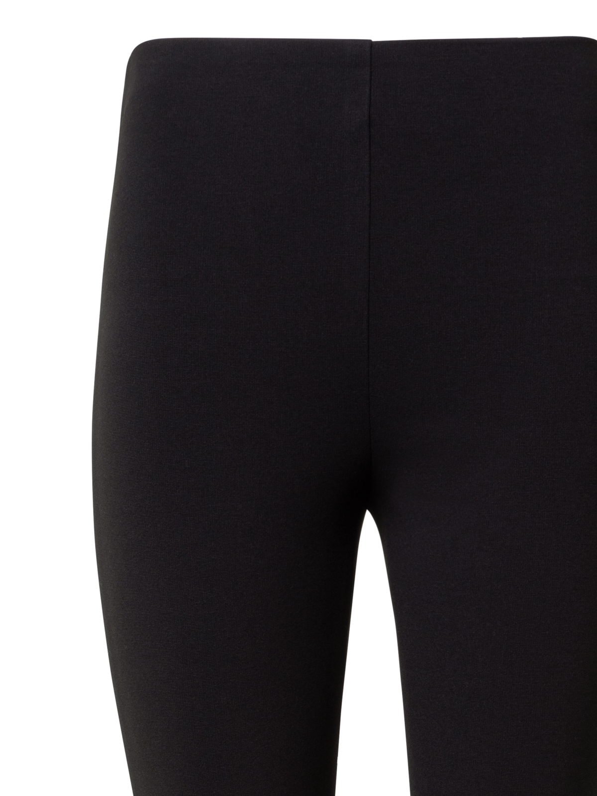 Designer Cropped Slight Bootcut Signature Jersey Pants - black - neutral