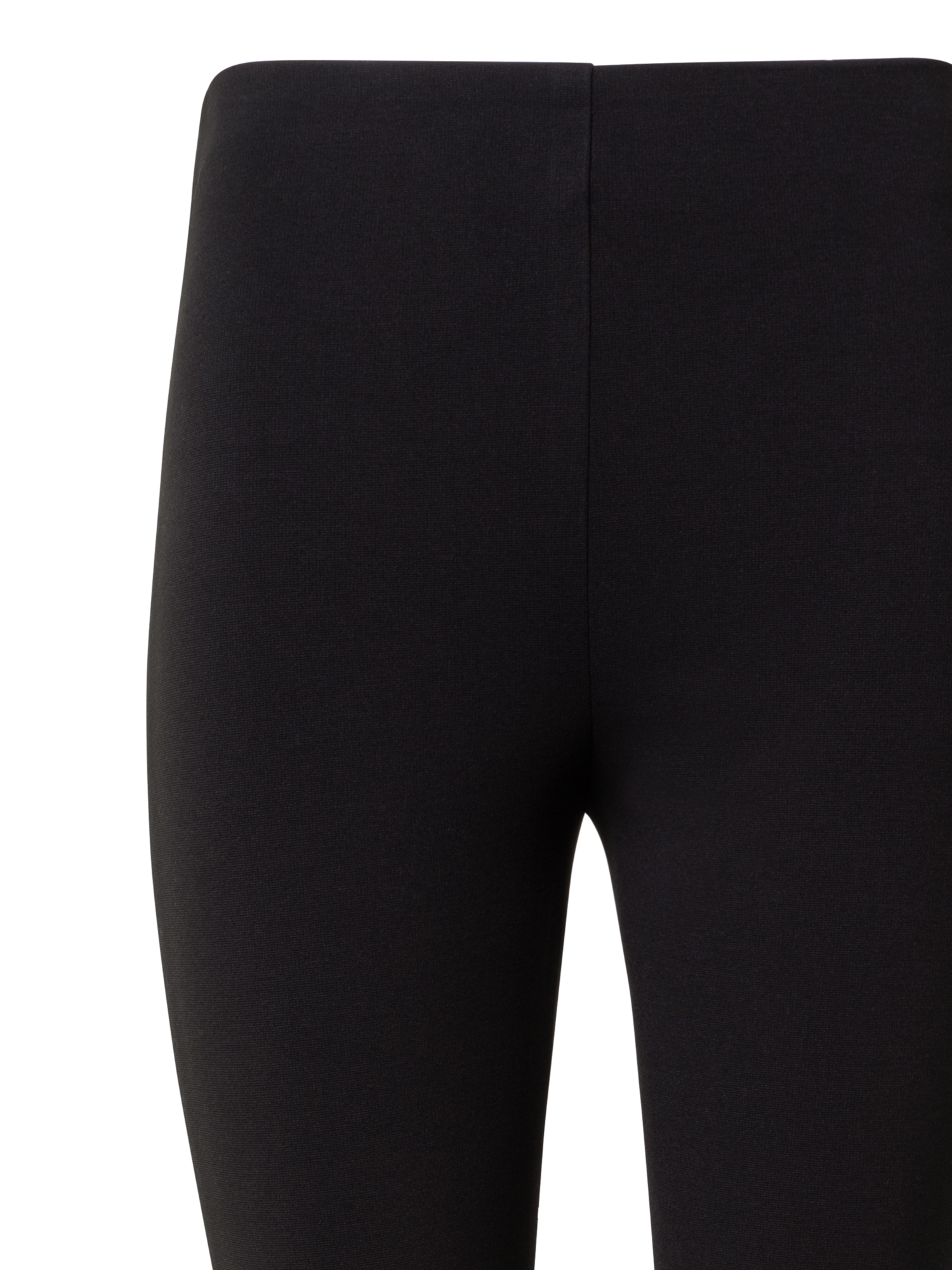 Designer Cropped Slight Bootcut Signature Jersey Pants - black - neutral