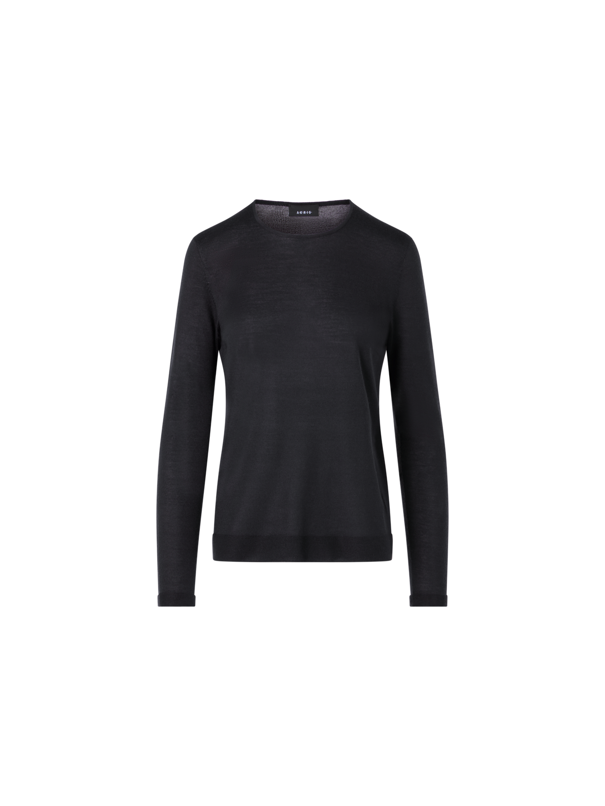 Designer Seamless Crew Neck Sweater in Cashmere Silk - grey