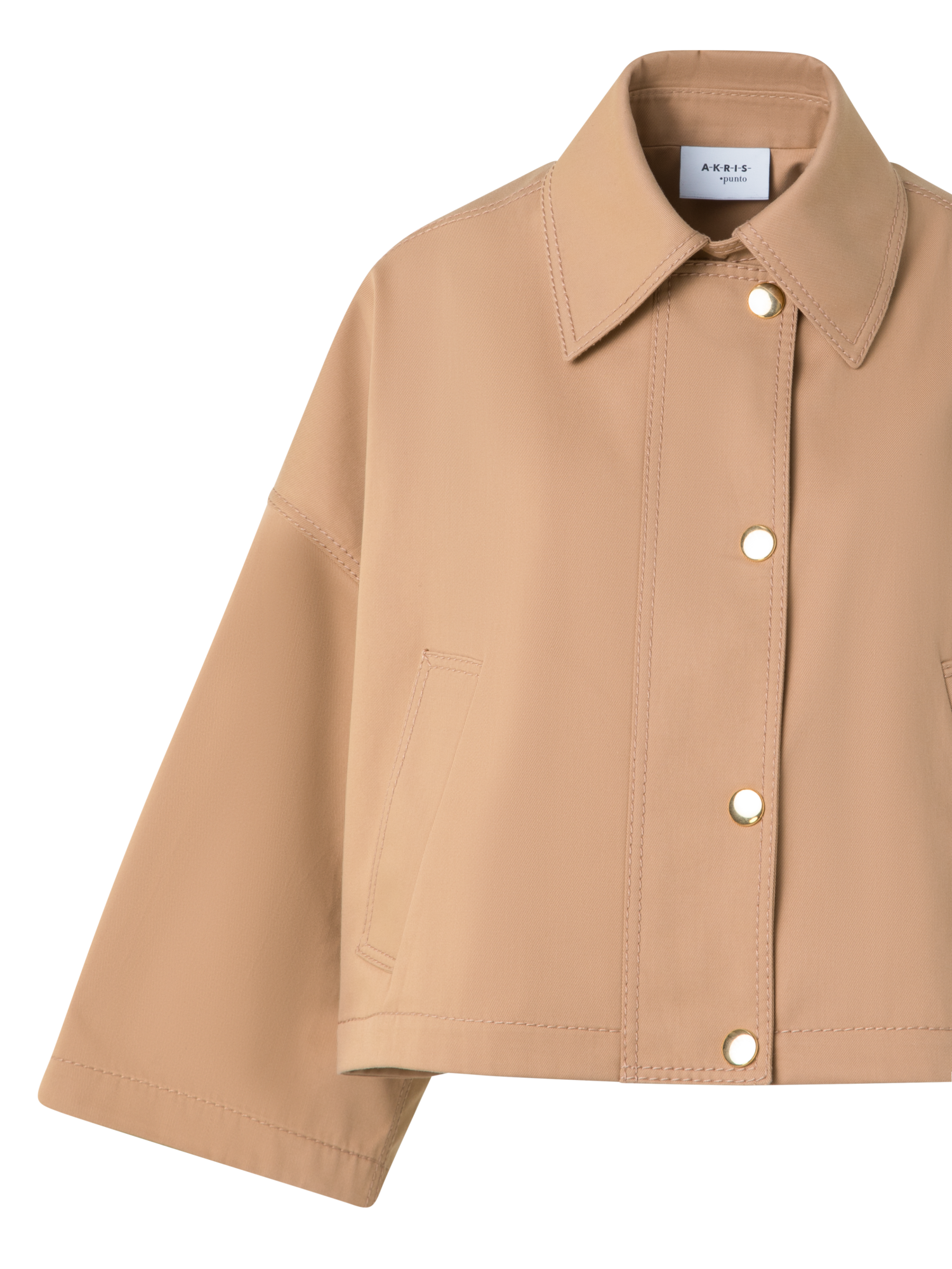 Designer Water-Repellent Cotton Gabardine Jacket - neutral - beige
