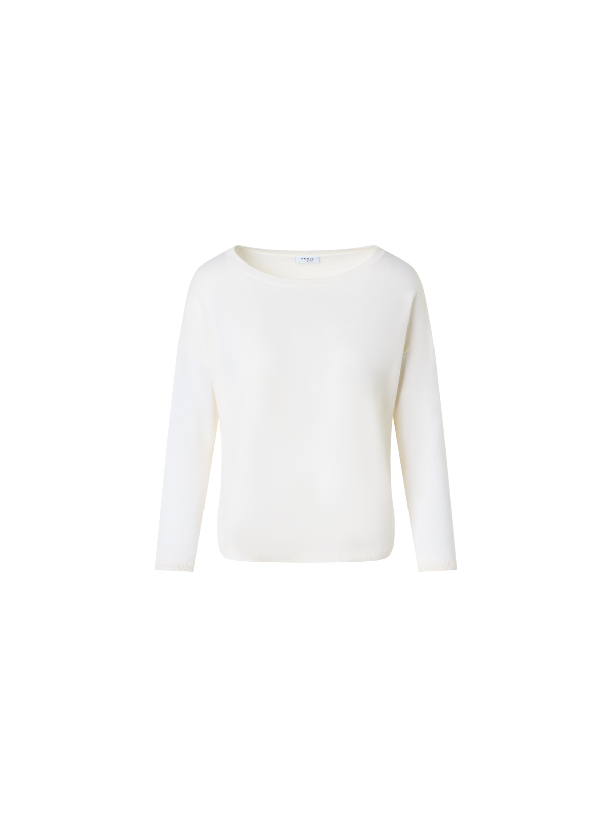 Designer Fine Merino Wool Signature Knit Sweater - white