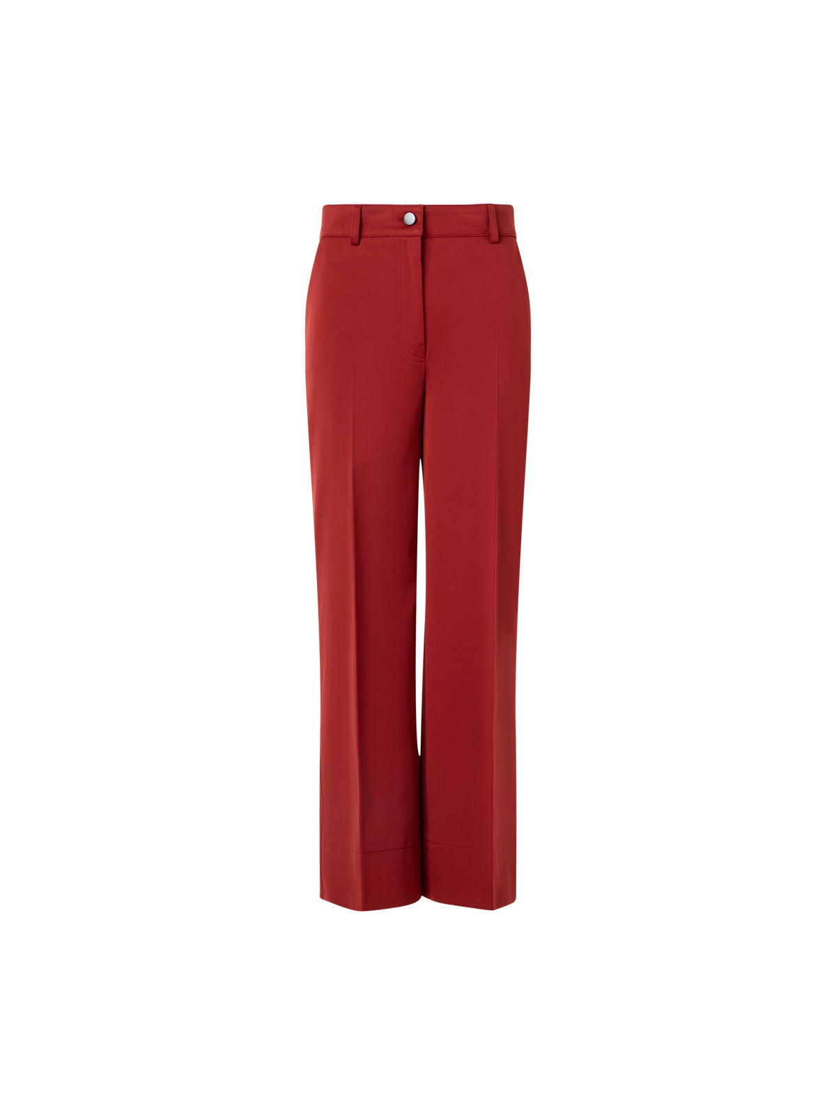 Designer Chiara Wide-Leg Pants in Cotton Gabardine - red