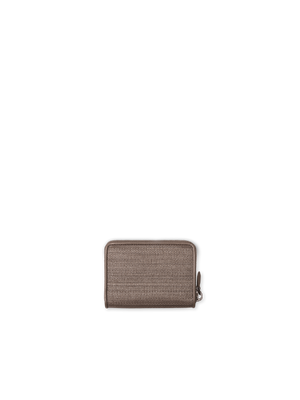 Designer Small Zip Wallet - brown