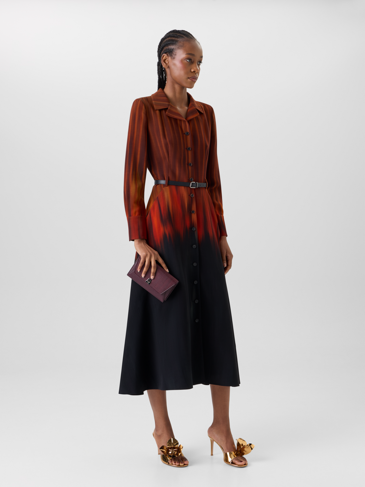 Designer Anouk Envelope Clutch - wine 