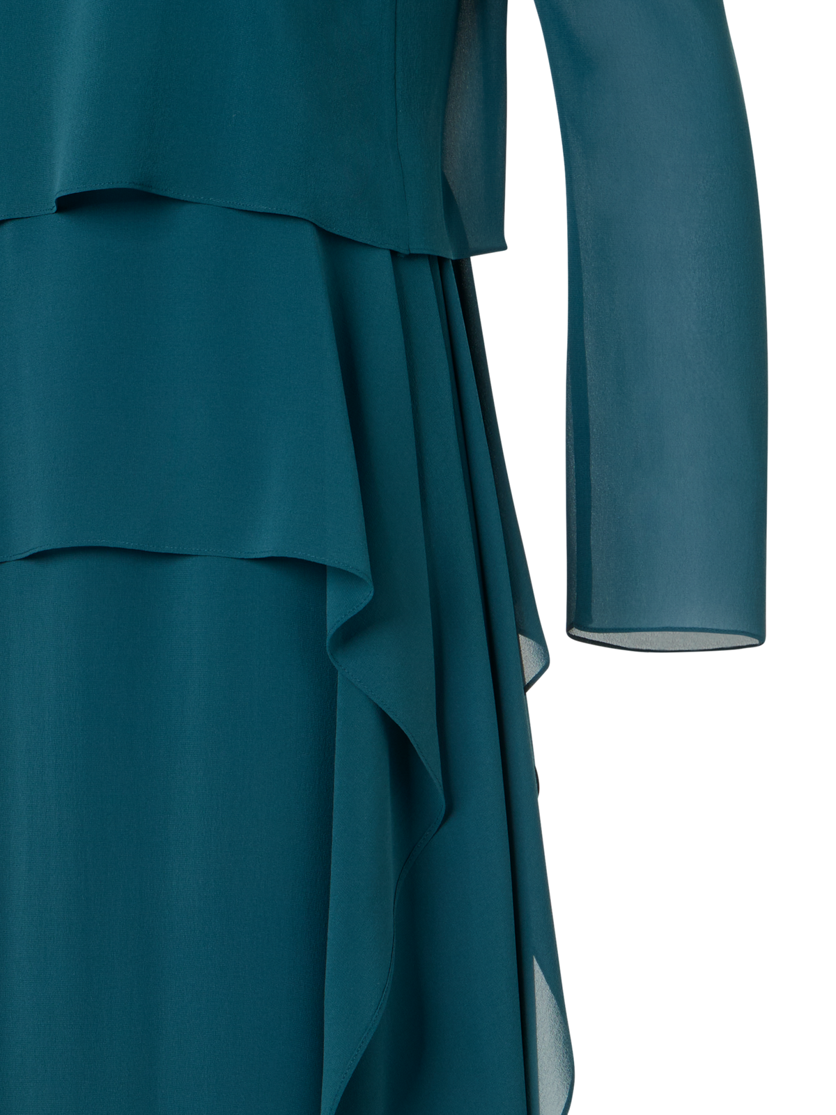 Designer Silk Georgette Gown - blue
