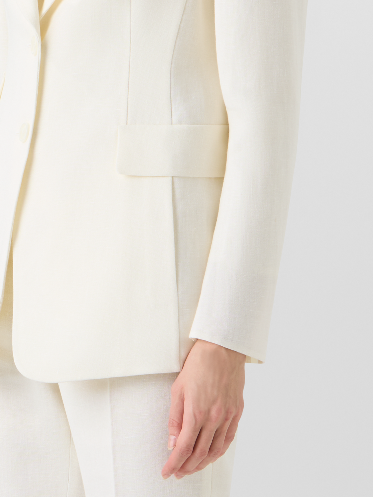 Designer Arie Jacket in Linen-Wool Double-Face - ecru #editorial