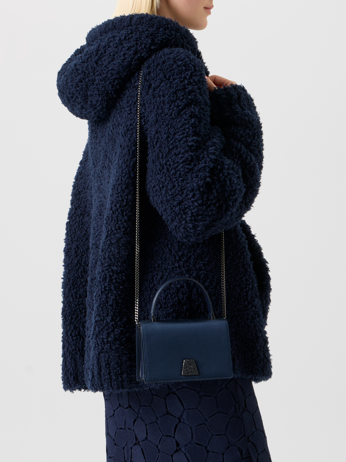 Designer Alice Mini Top Handle Bag - navy #editorial
