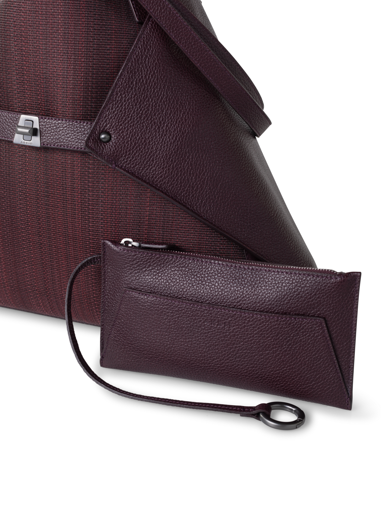 Designer Ai Medium Shoulder Tote - purple - wine - red