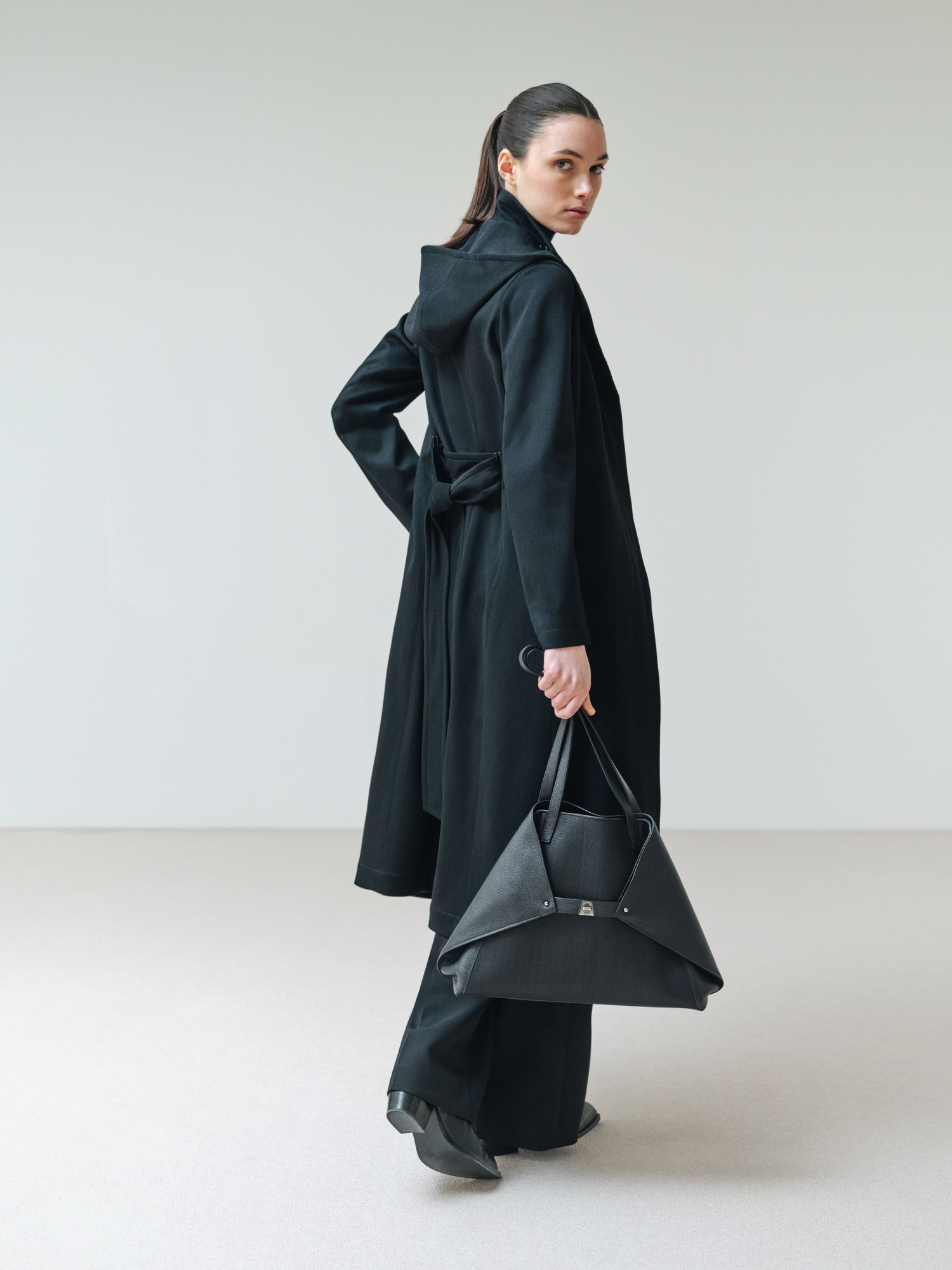 Designer Storm System® Cashmere Coat - black 