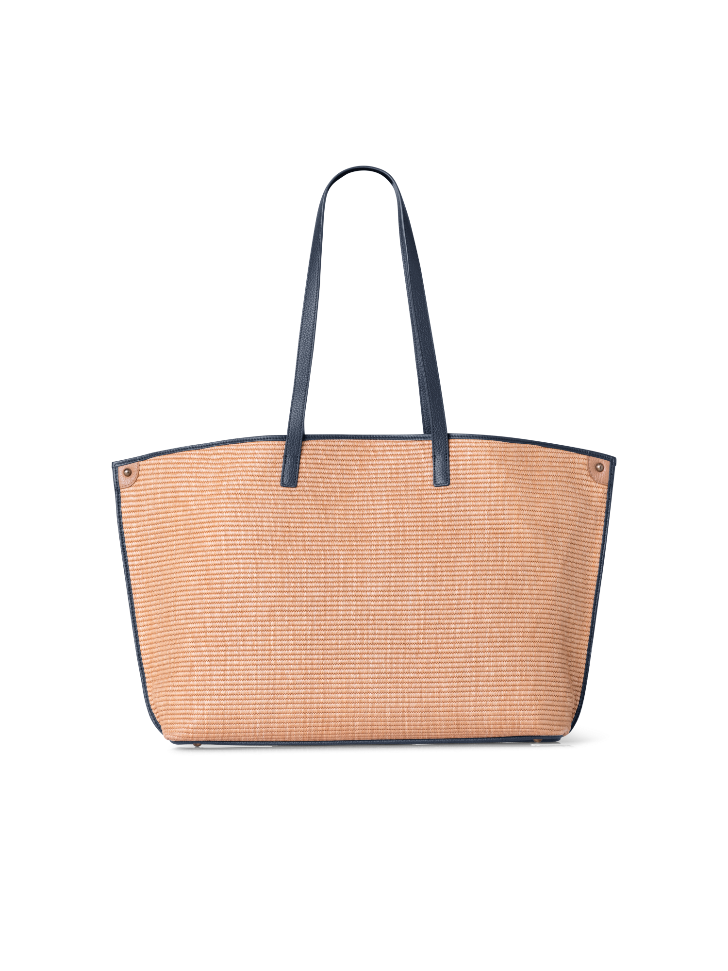 Designer Ai Medium Shoulder Tote - navy - blue - multicolor - beige