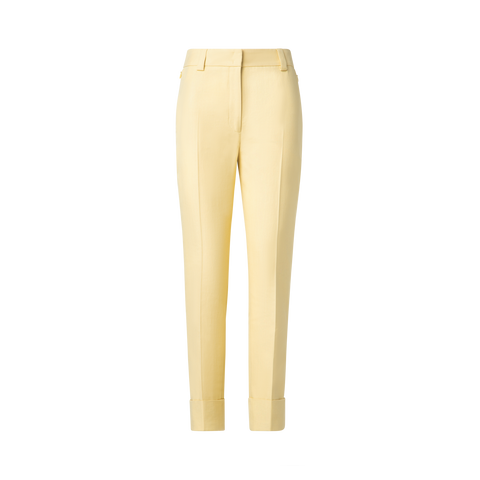 Tapered Hose aus Baumwoll-Seiden-Doubleface