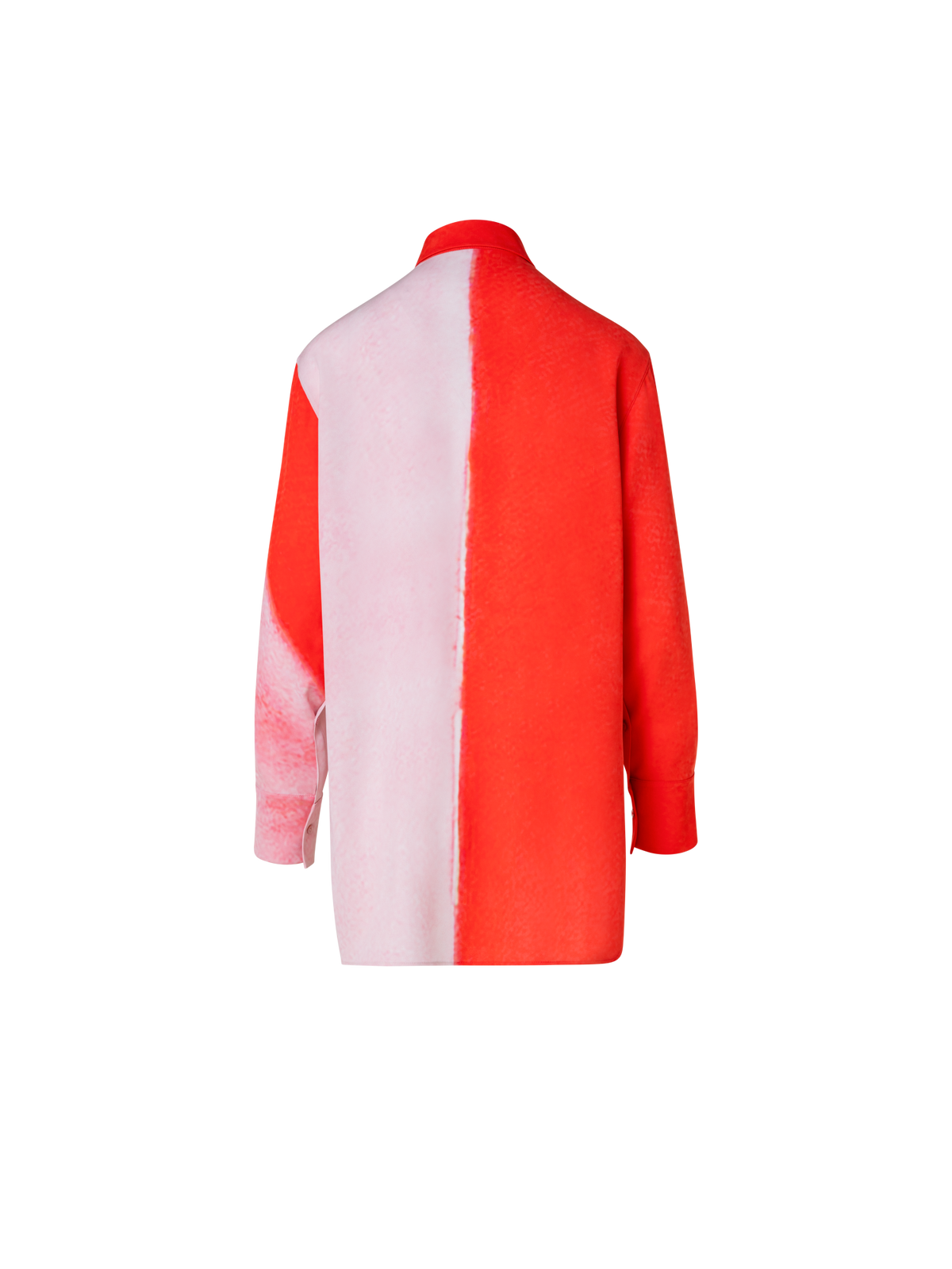 Designer Oversized Silk Tunic Blouse with Spectra Print - multicolor