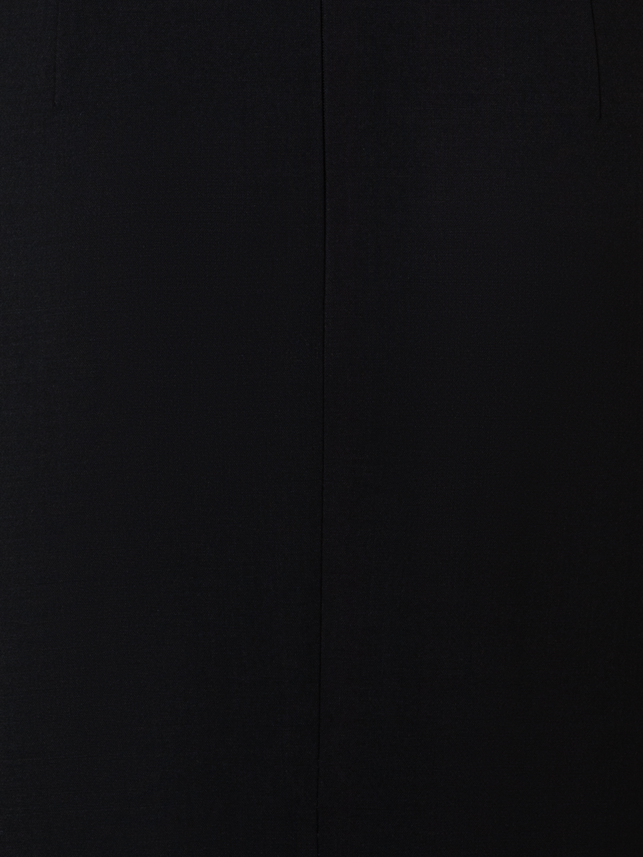 Designer Wool Double-Face Wrap Effect Pencil Skirt - black