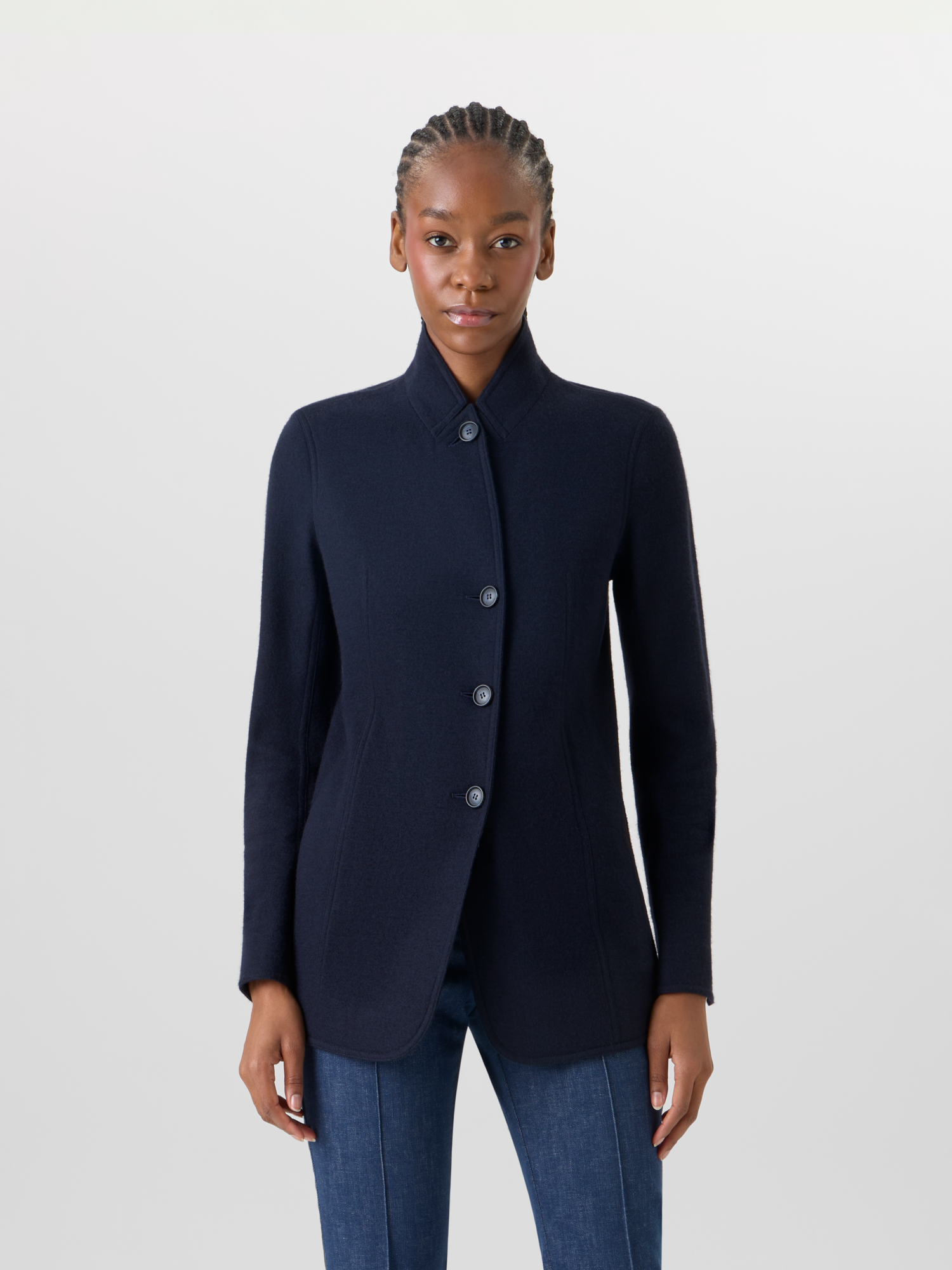 Designer Liam Jacket in Cashmere-Jersey - navy 