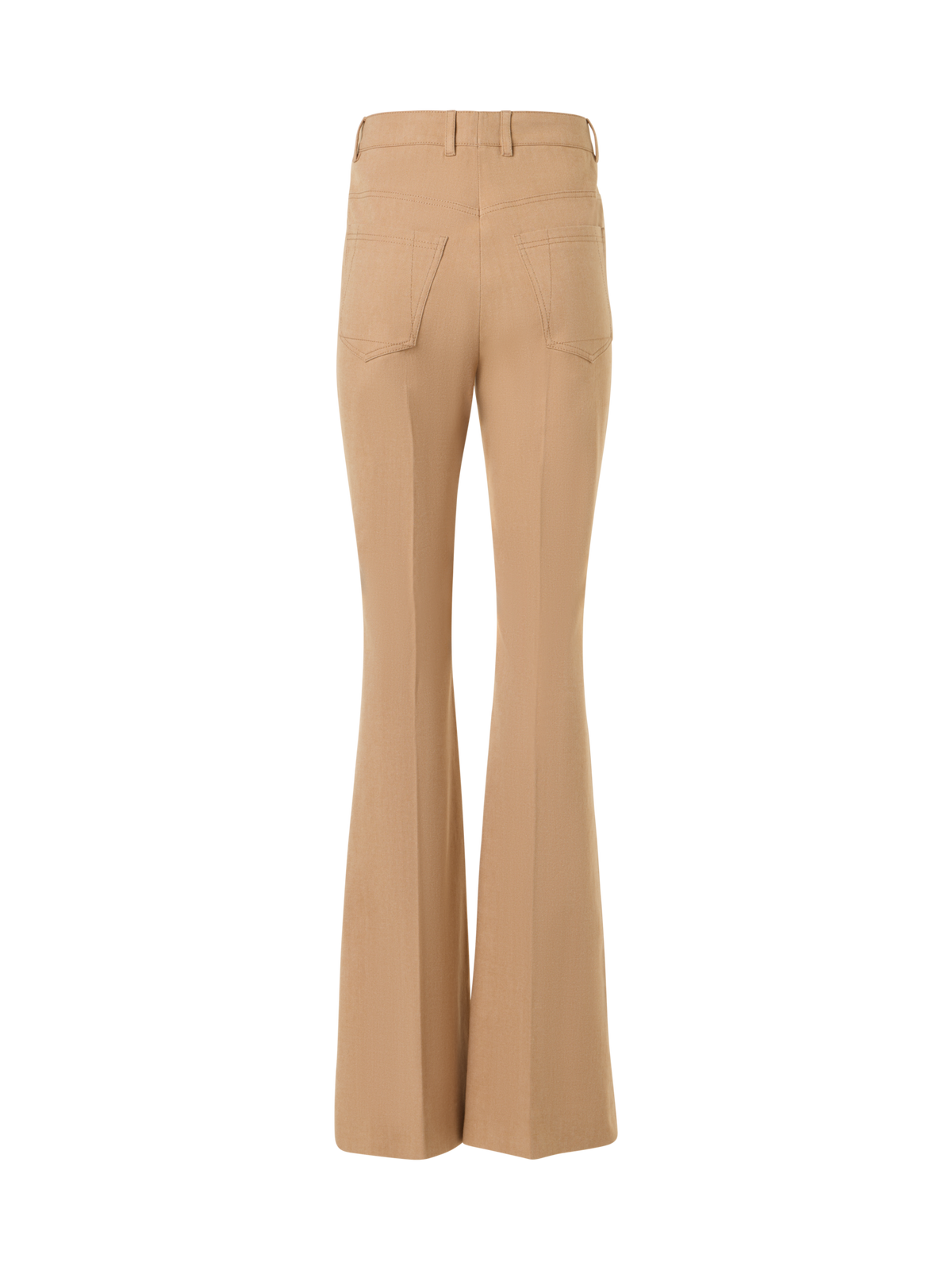 Designer Farid Bootcut Pants in Stretch-Cotton Denim - beige