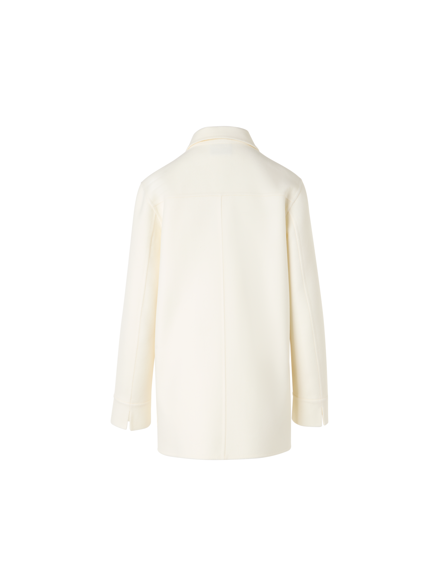 Designer Cashmere Double-Face Shirt Jacket - ecru