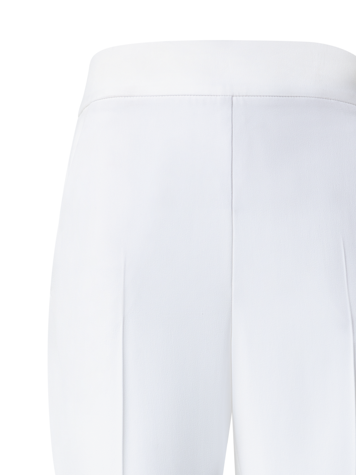 Designer Tapered Crêpe Pants - ecru - white