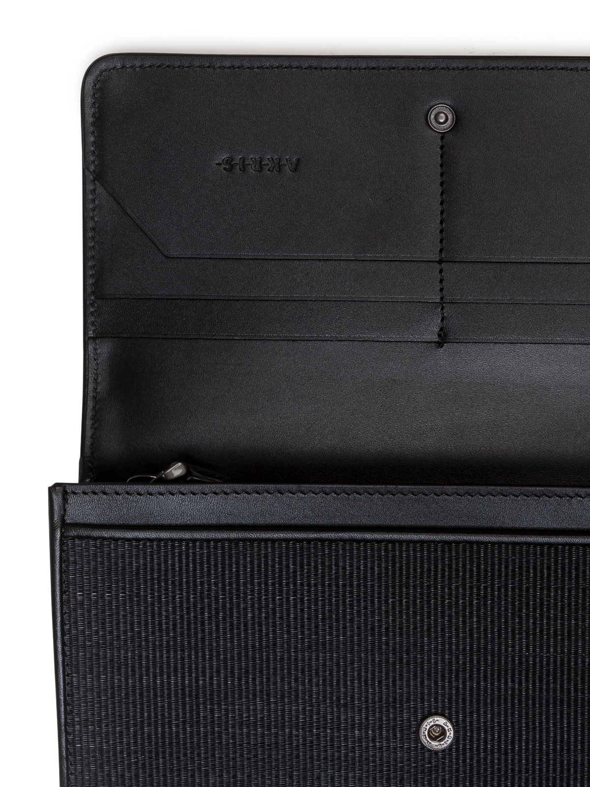 Designer Long Flap Wallet - black