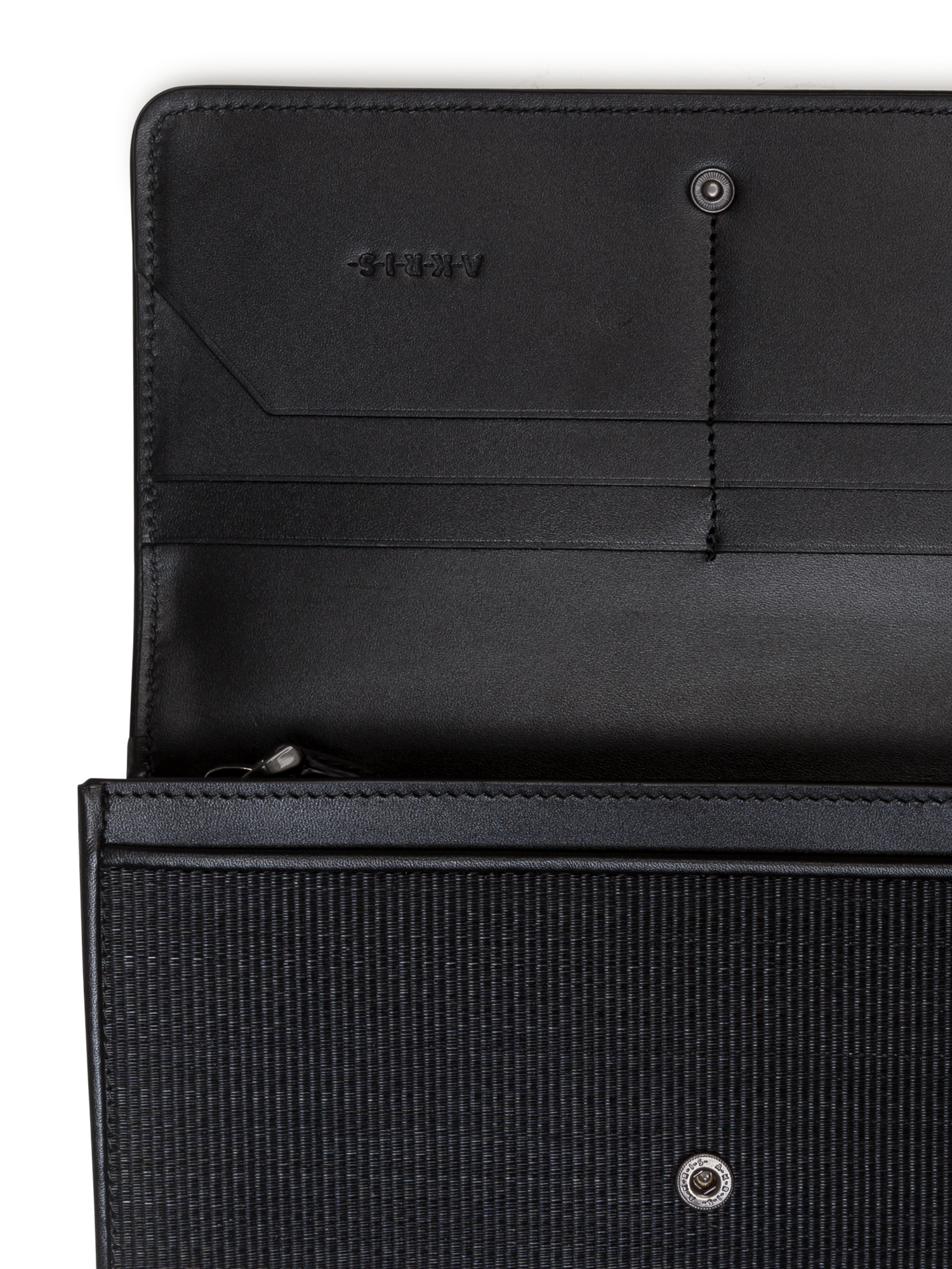 Designer Long Flap Wallet - black