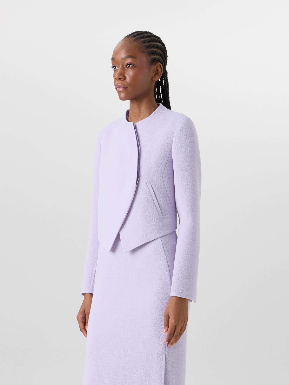 Designer Hynora Jacket in Wool-Crêpe Double-Face - pastel #editorial