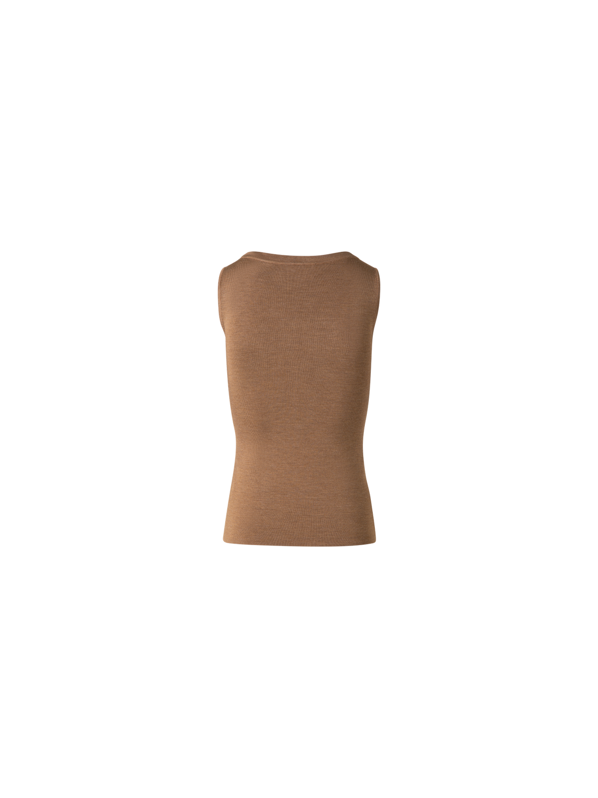 Designer Silk Knit Tank Top - neutral - brown