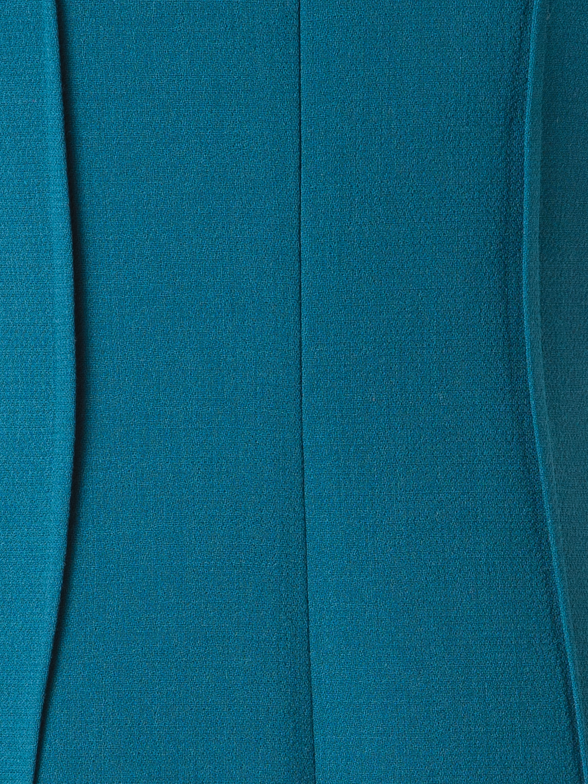 Designer Fitted Sheath Dress in Wool Double-Face - green