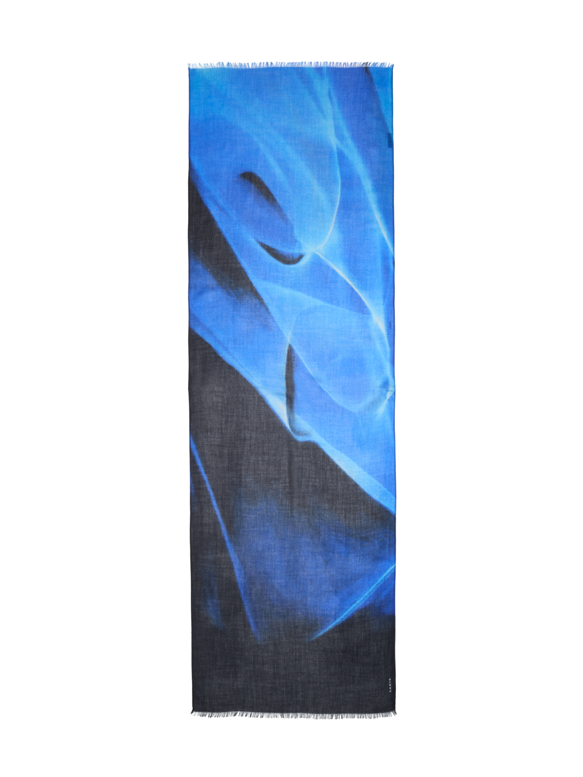Designer Cashmere Scarf in Alyson's Cyanotype Print - blue - multicolor