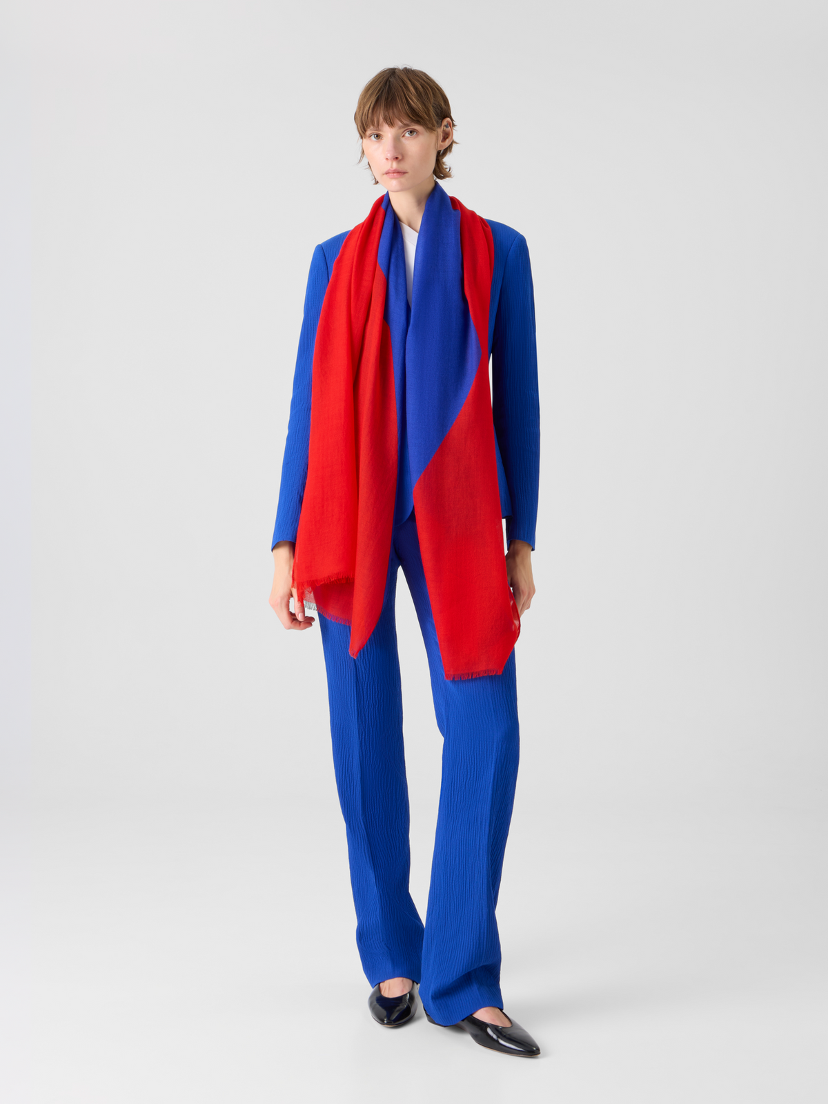 Designer Cashmere Scarf in High Plains Print - multicolor #editorial